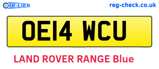 OE14WCU are the vehicle registration plates.