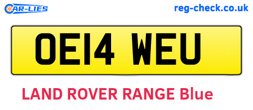 OE14WEU are the vehicle registration plates.