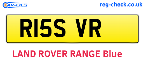 R15SVR are the vehicle registration plates.