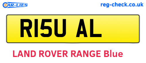 R15UAL are the vehicle registration plates.