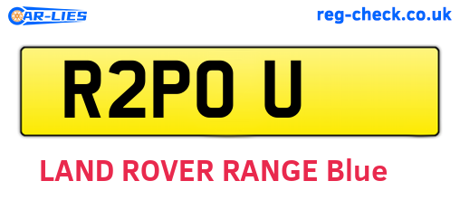 R2POU are the vehicle registration plates.