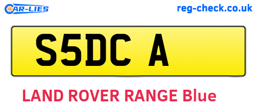 S5DCA are the vehicle registration plates.