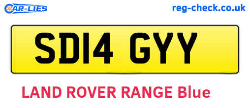 SD14GYY are the vehicle registration plates.