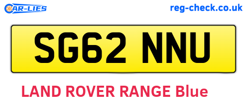 SG62NNU are the vehicle registration plates.