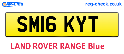 SM16KYT are the vehicle registration plates.