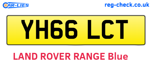 YH66LCT are the vehicle registration plates.