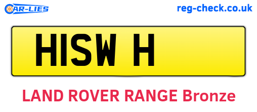 H1SWH are the vehicle registration plates.