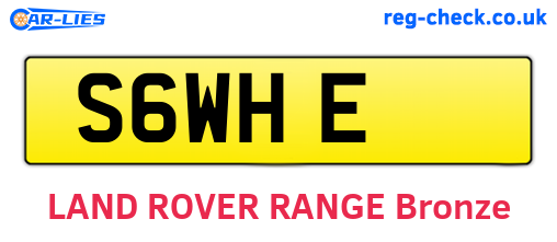 S6WHE are the vehicle registration plates.