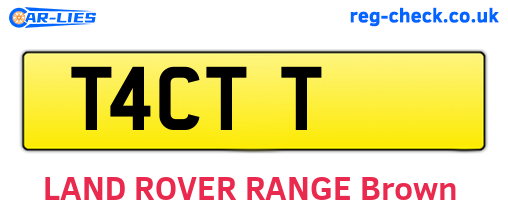 T4CTT are the vehicle registration plates.