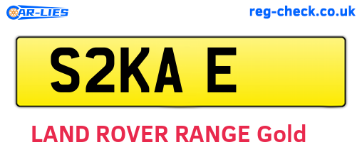 S2KAE are the vehicle registration plates.