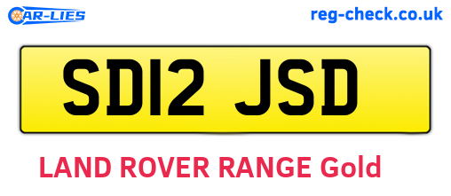 SD12JSD are the vehicle registration plates.
