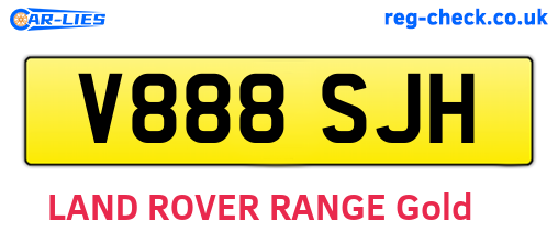 V888SJH are the vehicle registration plates.