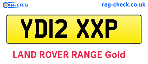 YD12XXP are the vehicle registration plates.