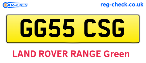 GG55CSG are the vehicle registration plates.