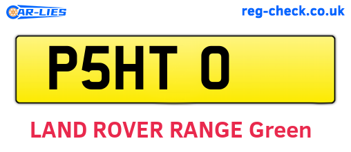 P5HTO are the vehicle registration plates.