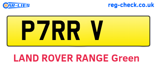 P7RRV are the vehicle registration plates.
