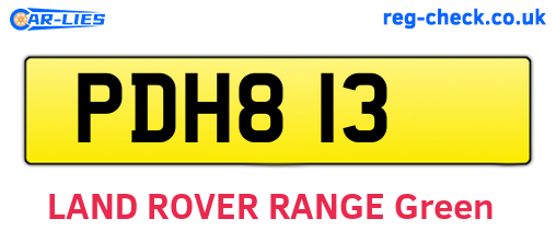 PDH813 are the vehicle registration plates.