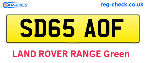 SD65AOF are the vehicle registration plates.