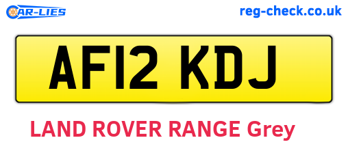 AF12KDJ are the vehicle registration plates.