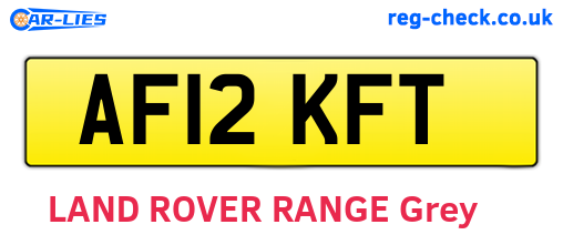 AF12KFT are the vehicle registration plates.