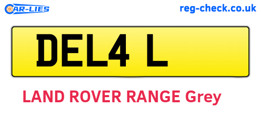 DEL4L are the vehicle registration plates.