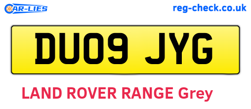 DU09JYG are the vehicle registration plates.