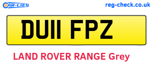 DU11FPZ are the vehicle registration plates.