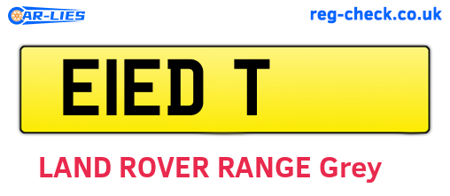 E1EDT are the vehicle registration plates.