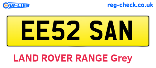 EE52SAN are the vehicle registration plates.