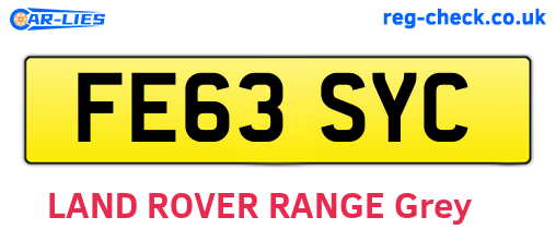 FE63SYC are the vehicle registration plates.