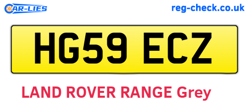 HG59ECZ are the vehicle registration plates.