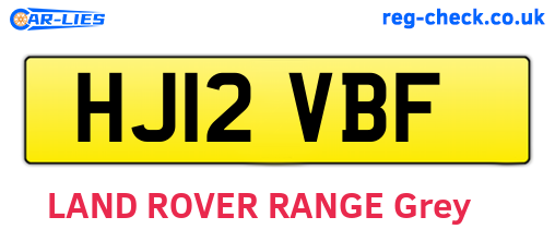 HJ12VBF are the vehicle registration plates.