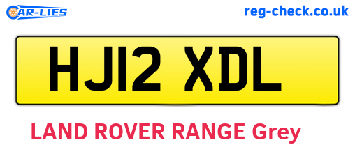 HJ12XDL are the vehicle registration plates.