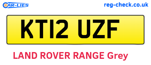 KT12UZF are the vehicle registration plates.