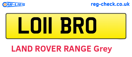 LO11BRO are the vehicle registration plates.