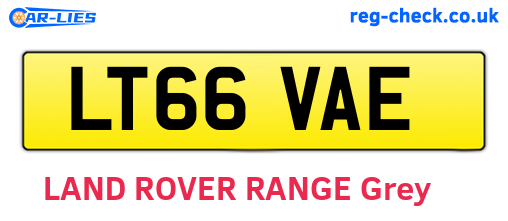 LT66VAE are the vehicle registration plates.