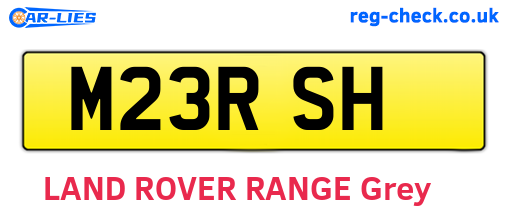M23RSH are the vehicle registration plates.