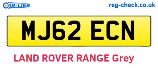 MJ62ECN are the vehicle registration plates.