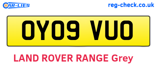 OY09VUO are the vehicle registration plates.