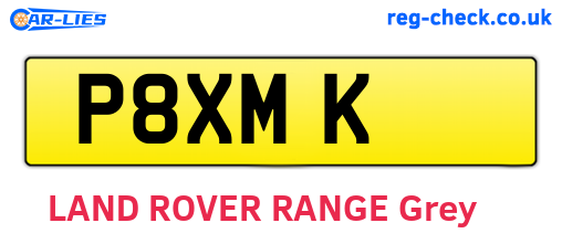 P8XMK are the vehicle registration plates.