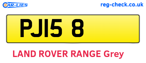 PJI58 are the vehicle registration plates.