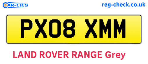 PX08XMM are the vehicle registration plates.