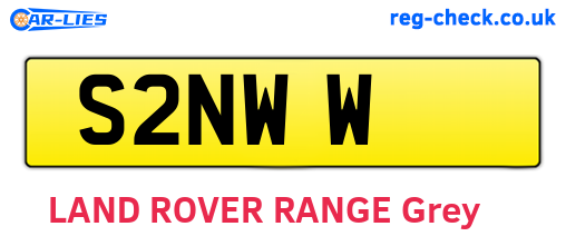 S2NWW are the vehicle registration plates.