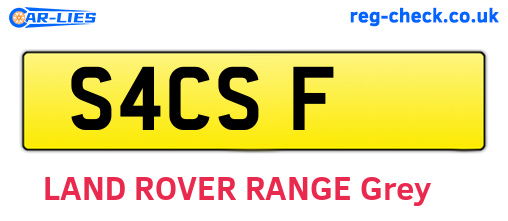 S4CSF are the vehicle registration plates.