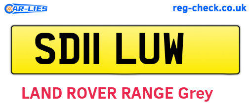 SD11LUW are the vehicle registration plates.