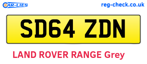 SD64ZDN are the vehicle registration plates.