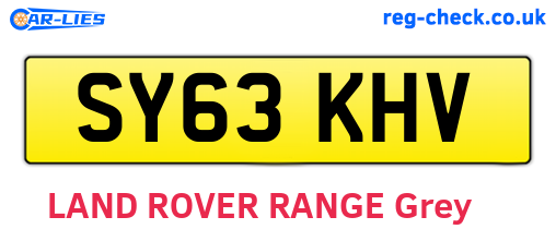 SY63KHV are the vehicle registration plates.