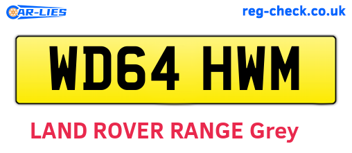 WD64HWM are the vehicle registration plates.