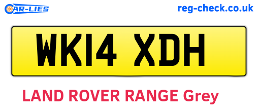 WK14XDH are the vehicle registration plates.