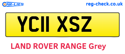 YC11XSZ are the vehicle registration plates.